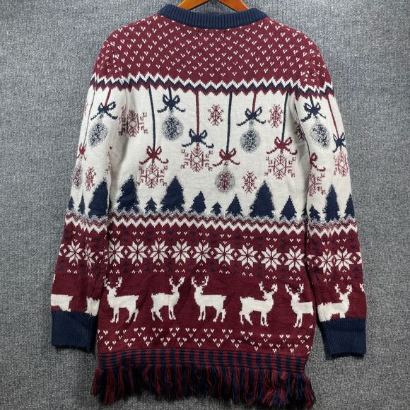 You Look Ugly Today Christmas Sweater Women's Medium Red/White Knit Party - Picture 8 of 9